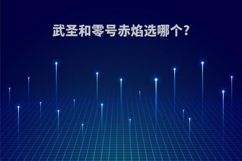 武圣和零号赤焰选哪个?