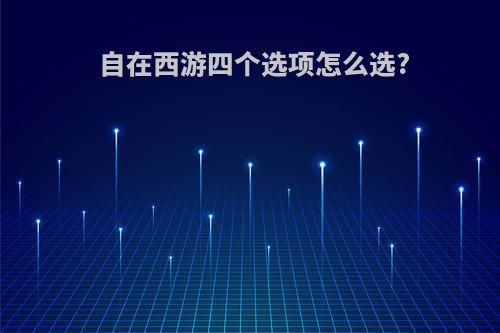 自在西游四个选项怎么选?