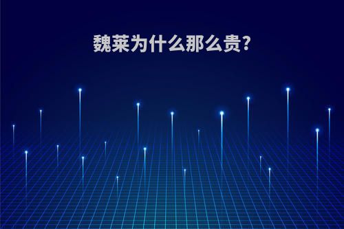 魏莱为什么那么贵?