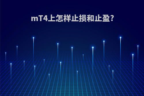 mT4上怎样止损和止盈?