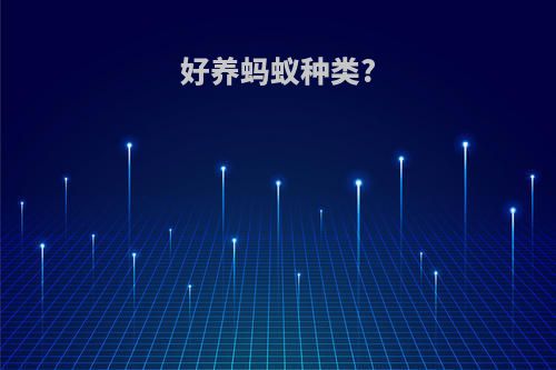 好养蚂蚁种类?