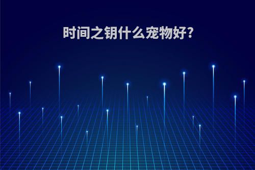 时间之钥什么宠物好?