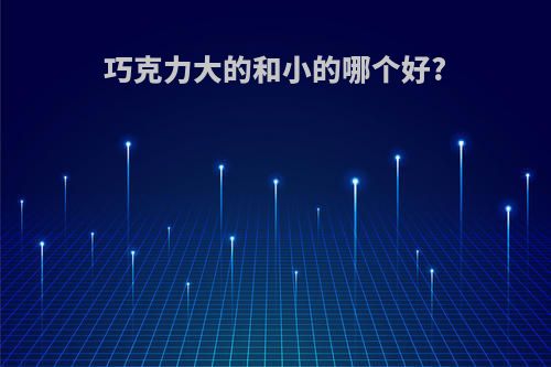 巧克力大的和小的哪个好?
