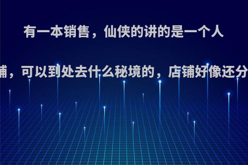 有一本销售，仙侠的讲的是一个人的得到了一个店铺，可以到处去什么秘境的，店铺好像还分什么天地玄黄的?