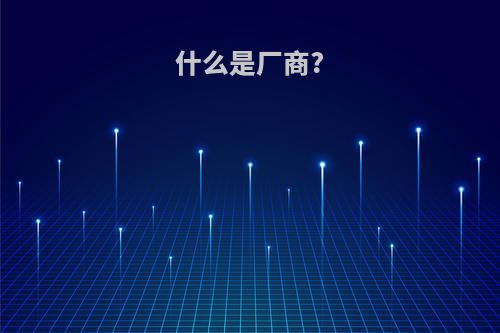 什么是厂商?