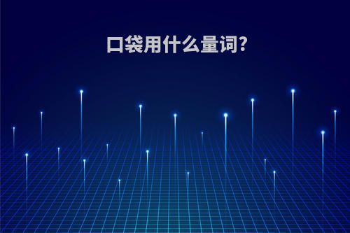 口袋用什么量词?