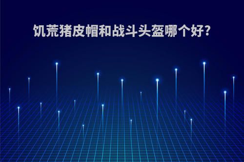 饥荒猪皮帽和战斗头盔哪个好?