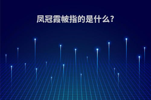 凤冠霞帔指的是什么?