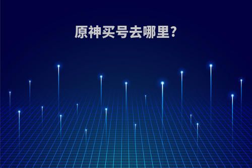 原神买号去哪里?