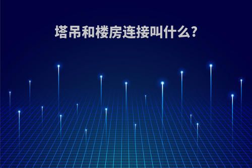 塔吊和楼房连接叫什么?