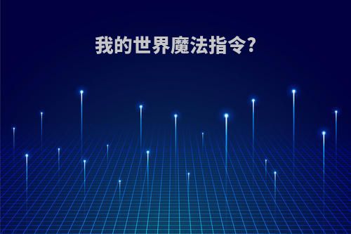 我的世界魔法指令?