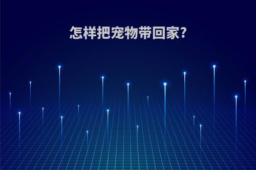 怎样把宠物带回家?