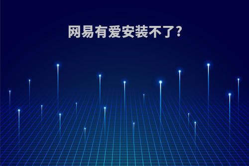 网易有爱安装不了?