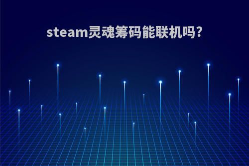 steam灵魂筹码能联机吗?
