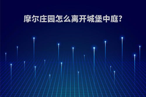 摩尔庄园怎么离开城堡中庭?