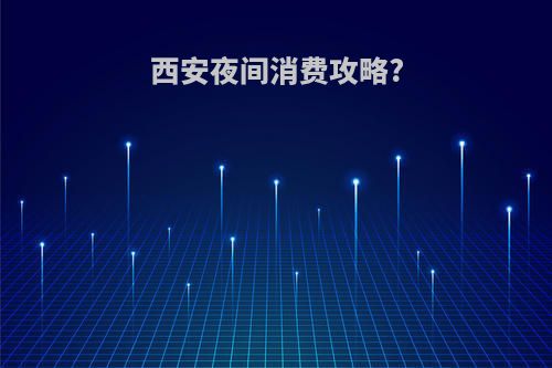 西安夜间消费攻略?
