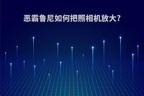 恶霸鲁尼如何把照相机放大?
