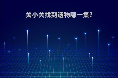 关小关找到遗物哪一集?
