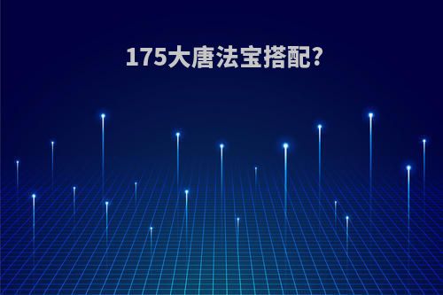 175大唐法宝搭配?