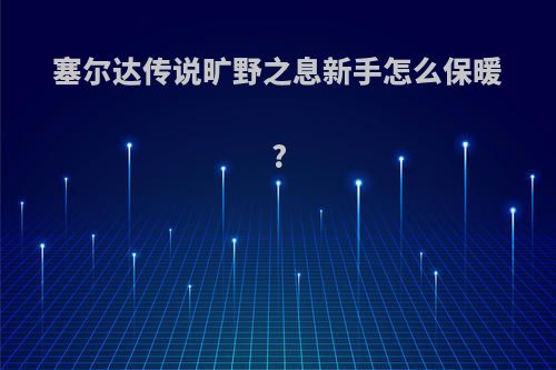 塞尔达传说旷野之息新手怎么保暖?