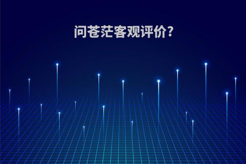 问苍茫客观评价?