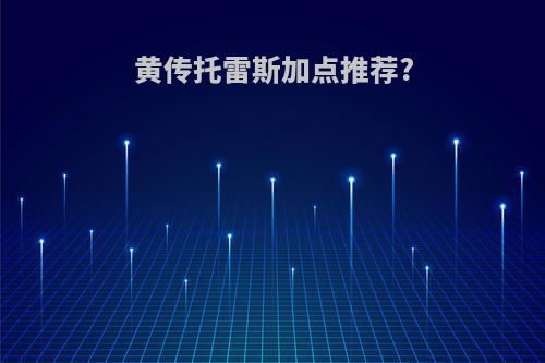 黄传托雷斯加点推荐?