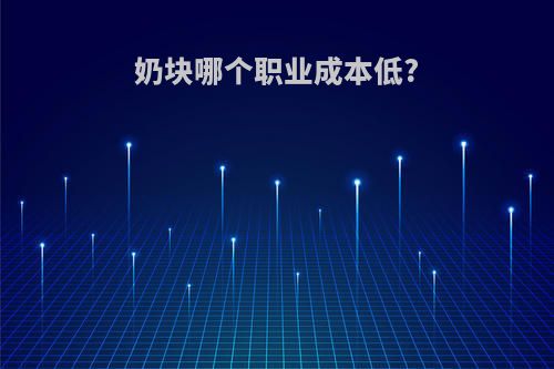 奶块哪个职业成本低?